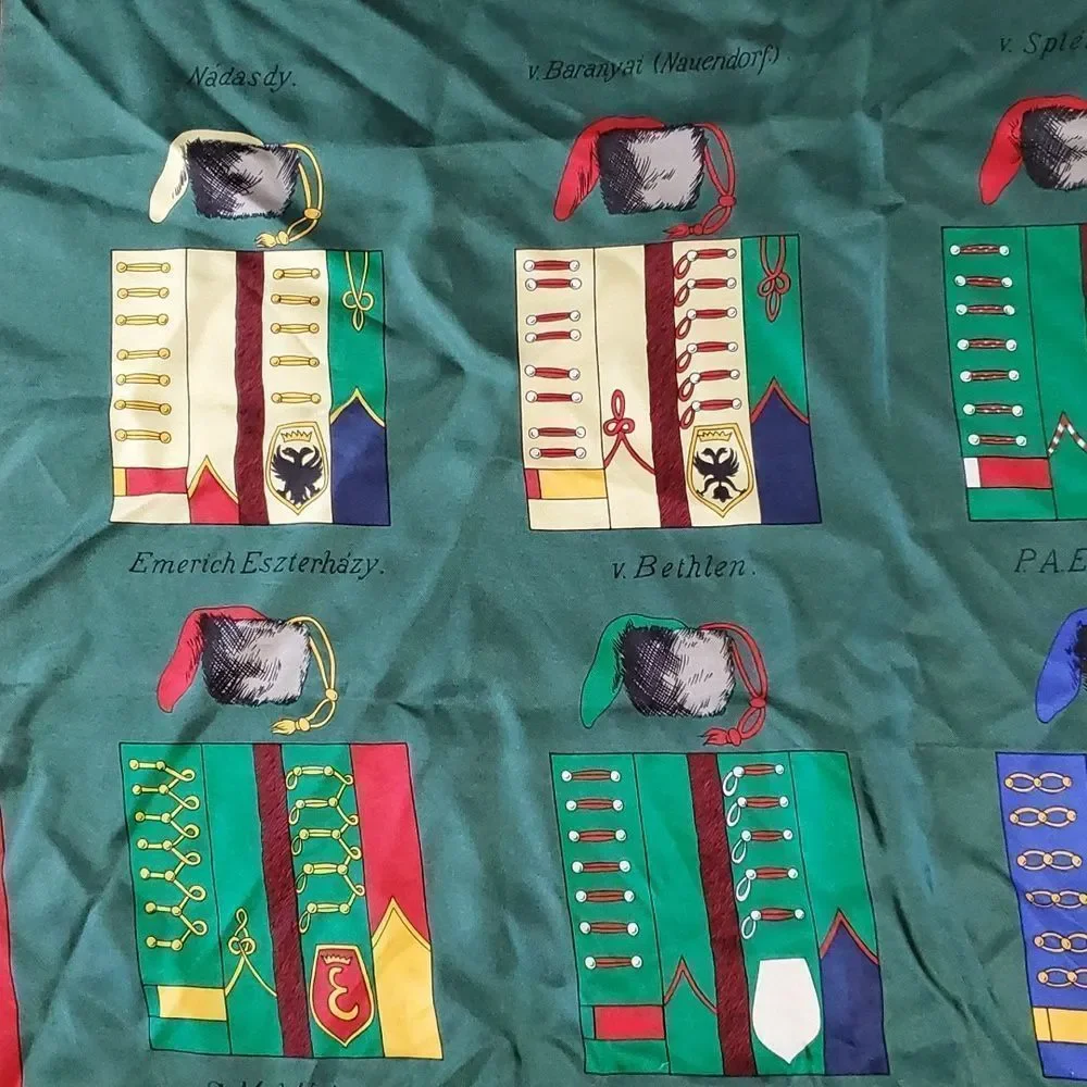 Husaren Regimenter Hussars Uniforms‎ & Hats Silk Scarf Beautiful & Colorful!